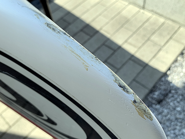カヤックでよく擦る箇所