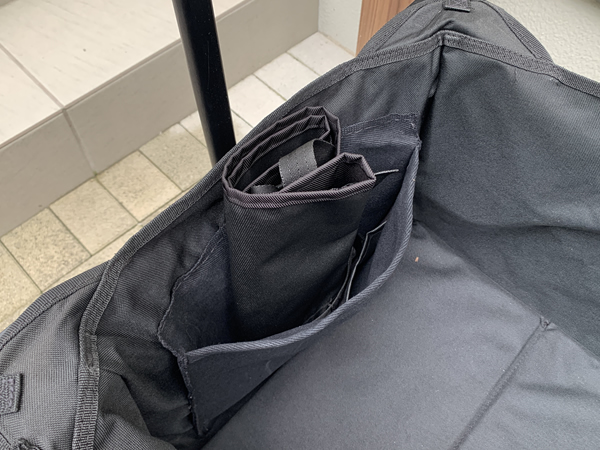 ワゴンにつけた収納ポケット