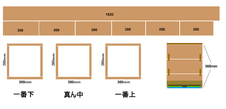 巣箱の図面