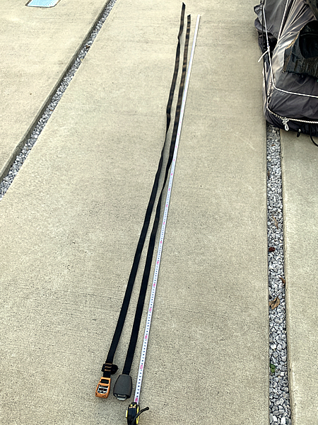 ベルトの長さを計る