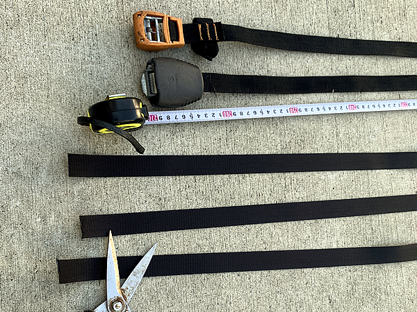 タイダウンベルトの長さを3mにする