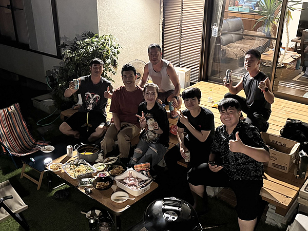 皆でBBQ
